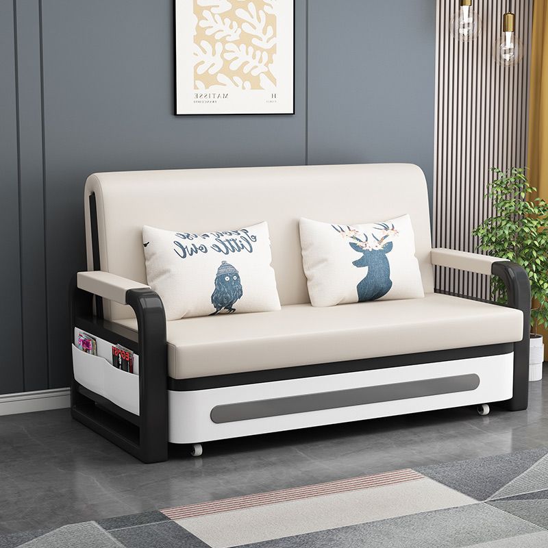 Cama retráctil plegable de doble propósito pequeña sala de estar sofá plegable multifuncional dormitorio sin lavar tecnología sofá cama de tela