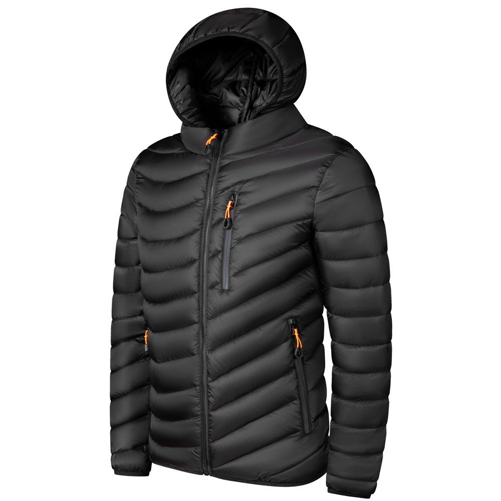 light and thin down jacket with hood
