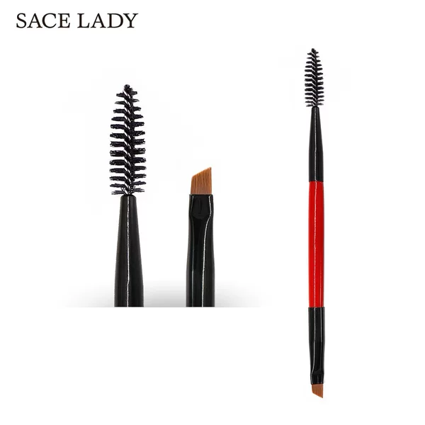 SACE LADY Double-Ended Eyebrow Brush Eyeliner Brush Cross-Border Bestseller TK TEMU Amazon Wholesale Supply
