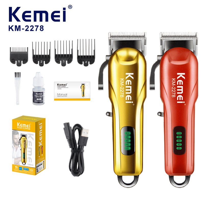 Corte de pelo eléctrico portátil, corte de pelo eléctrico profesional, corte de pelo digital, corte de pelo KM - 2278