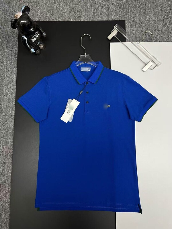 フィッシュポロシャツメンズ 2025 新しいコットンラペルトップビジネスカジュアル半袖 Tシャツ|undefined