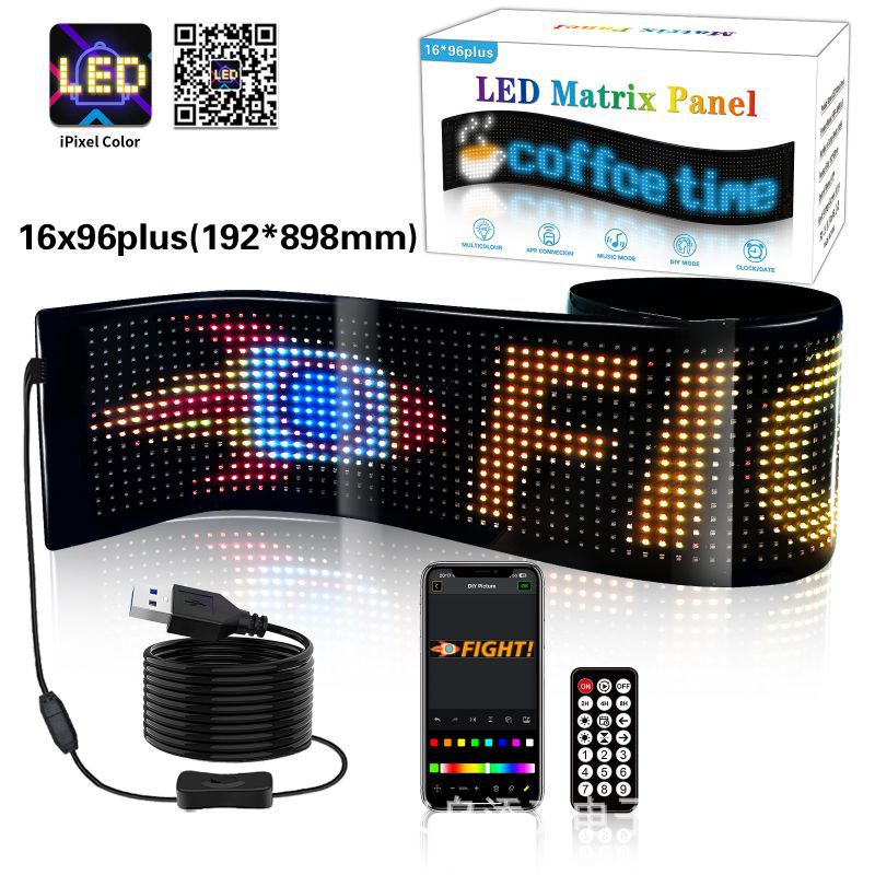 Pantalla de ventana flexible LED pantalla de publicidad con pantalla adhesiva coche inteligente pegada pantalla de desplazamiento de taxi led pantalla suave ilusión de color