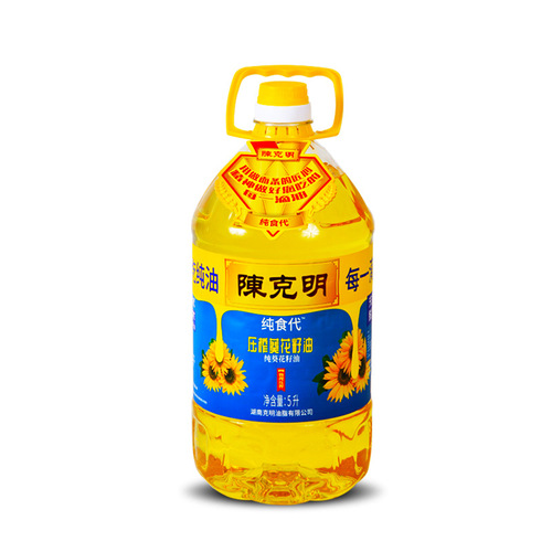 Chen Keming Sunflower Seed Oil Household 5L Bottle Physical Pressed Grade 1 Sunflower Kernel Oil Factory Wholesale