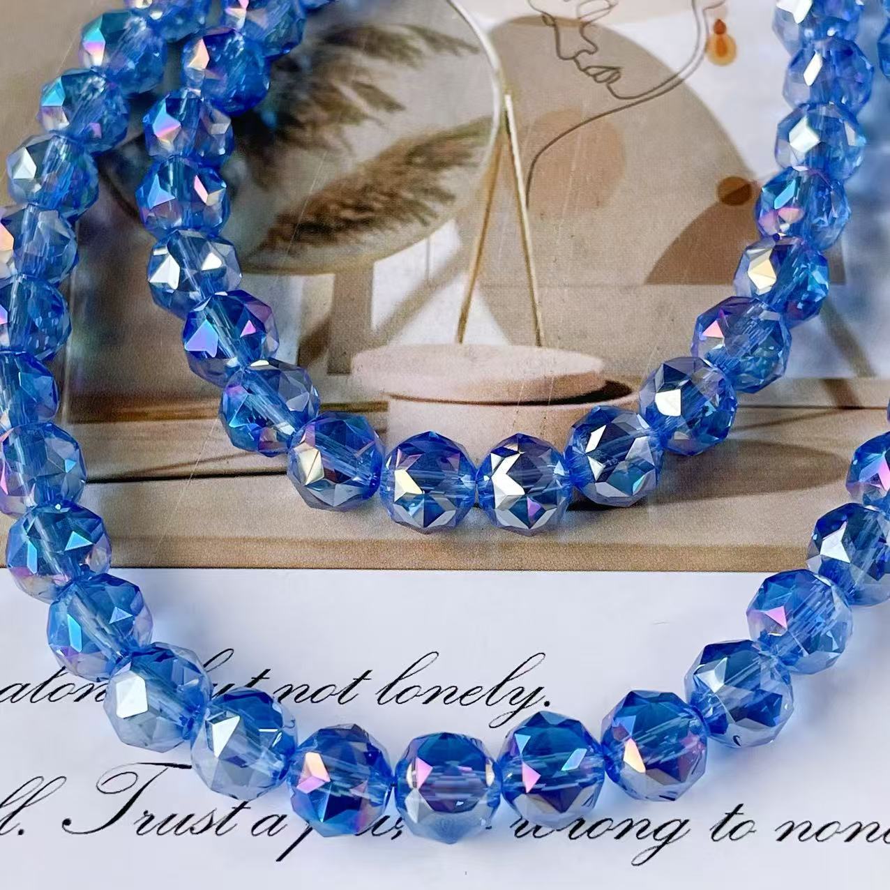 Bola de flores de 8mm Jingjing K9 cuentas sueltas de cristal 64 superficies cortadas con cuentas Accesorios de joyería hechos a mano de bricolaje Pulsera Collar lote suelto image 5