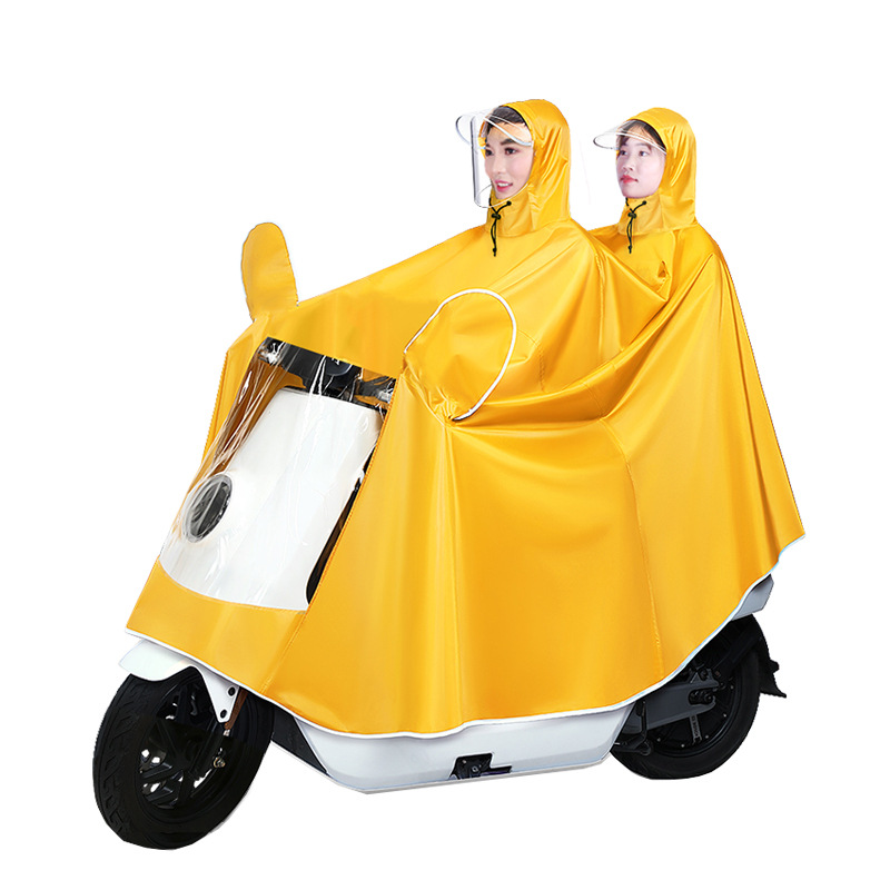 Impermeable coche eléctrico poncho batería coche alargado Oxford tela motocicleta impermeable montar solo doble bicicleta poncho