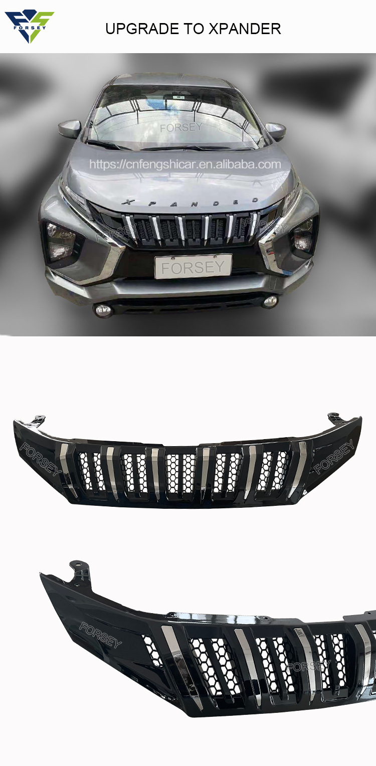Suitable for 18-20 Mitsubishi Xpander modification and upgrade of front grille and front bumper center grid