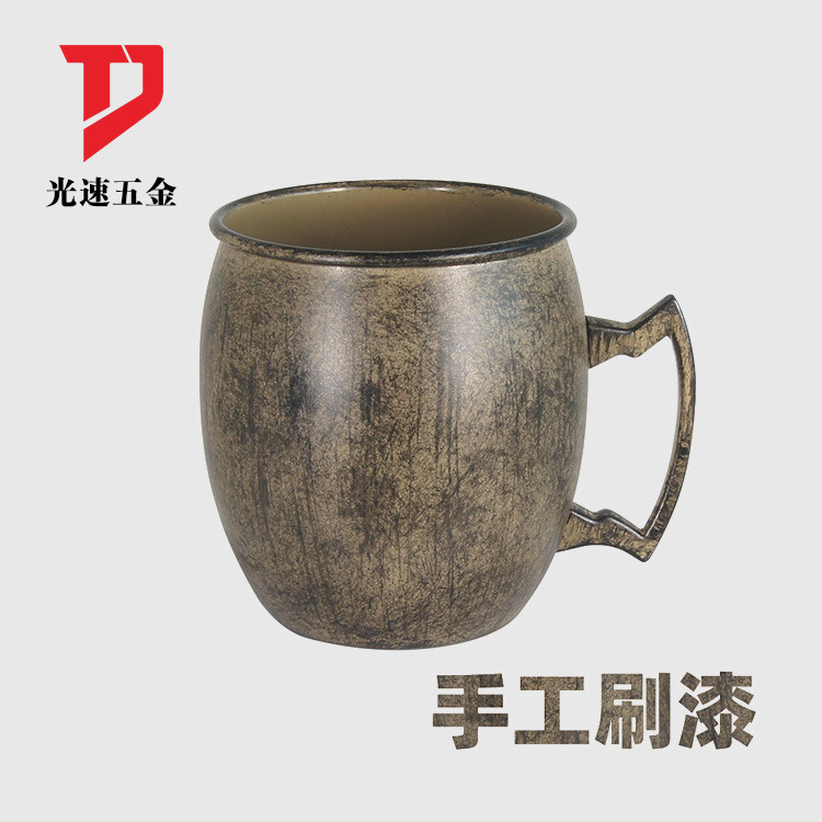 Moscowmule pintado a mano taza mula de Moscú bar europeo y americano taza de cóctel taza de cerveza taza de cobre