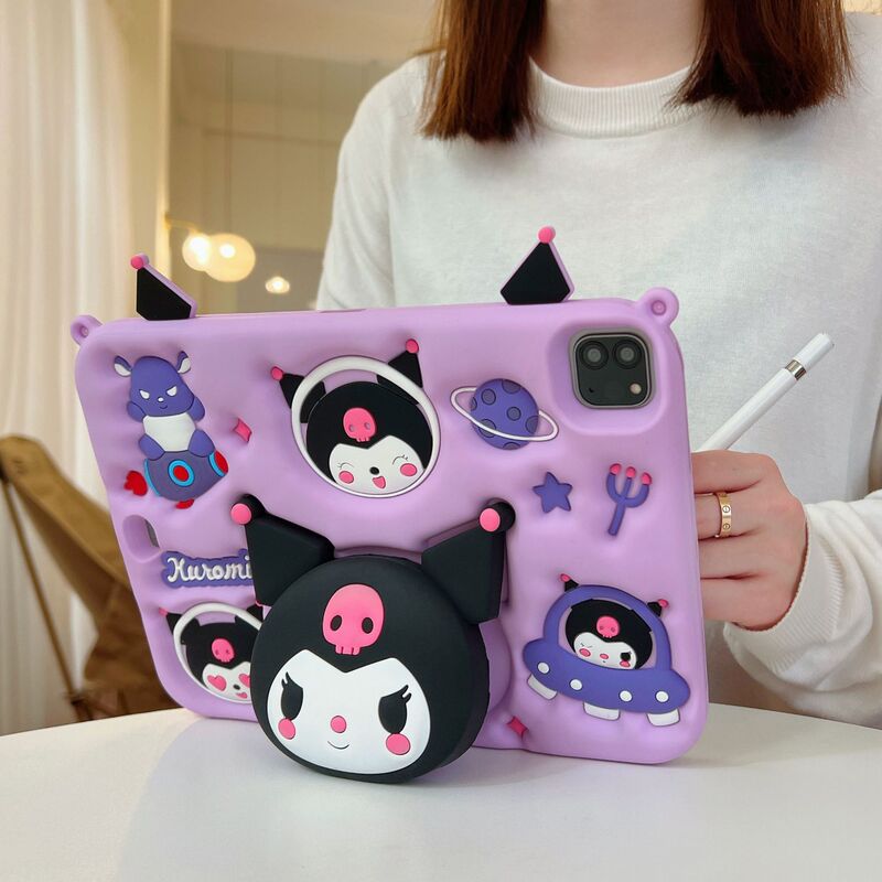 Suitable for Ipad10.9/Ipad5/Ipad6 Kuromi Retractable Silicone Tablet Protective Cover in Stock
