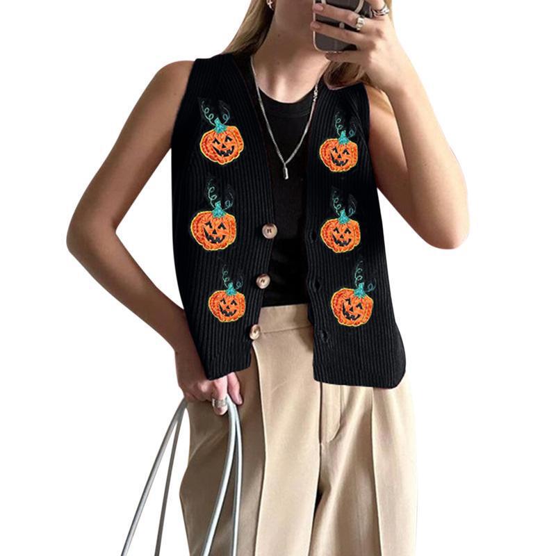 2026 Autumn and Winter Cross-Border Export New Women's Sequin Holiday Sweater Vest Retro Thorn