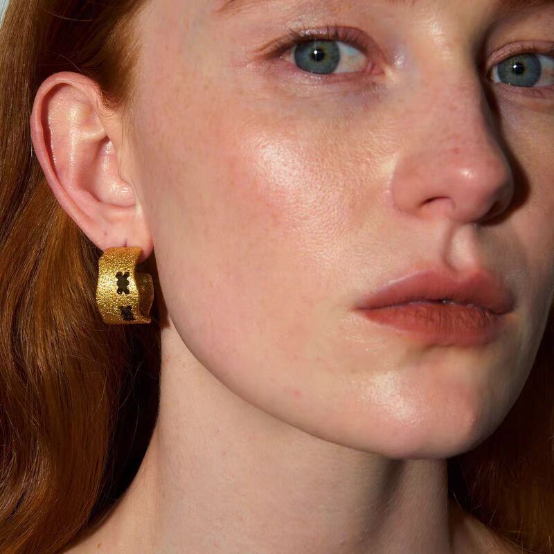 Colorful Threading Four-Color Earrings Bracelet Retro Holiday Style Simple Earrings Light Luxury Niche Design High-End Earrings Colorful Threading Four-Color Earrings Bracelet Retro Holiday Style Simple Earrings Light Luxury Niche Design High-End Earrings