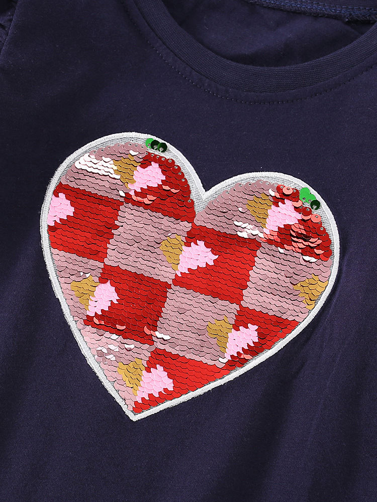 Camiseta de manga larga de algodón para niñas europeas y americanas