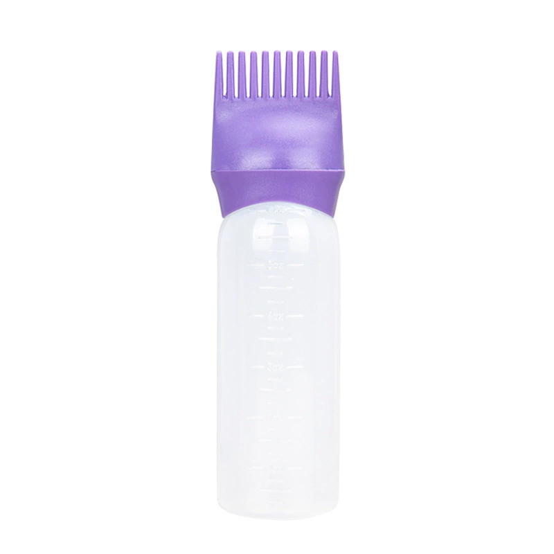 Hair Dye Applicator Bottle, 120 ml, Comb Tip with Measurement Scale — Salon/Home Use