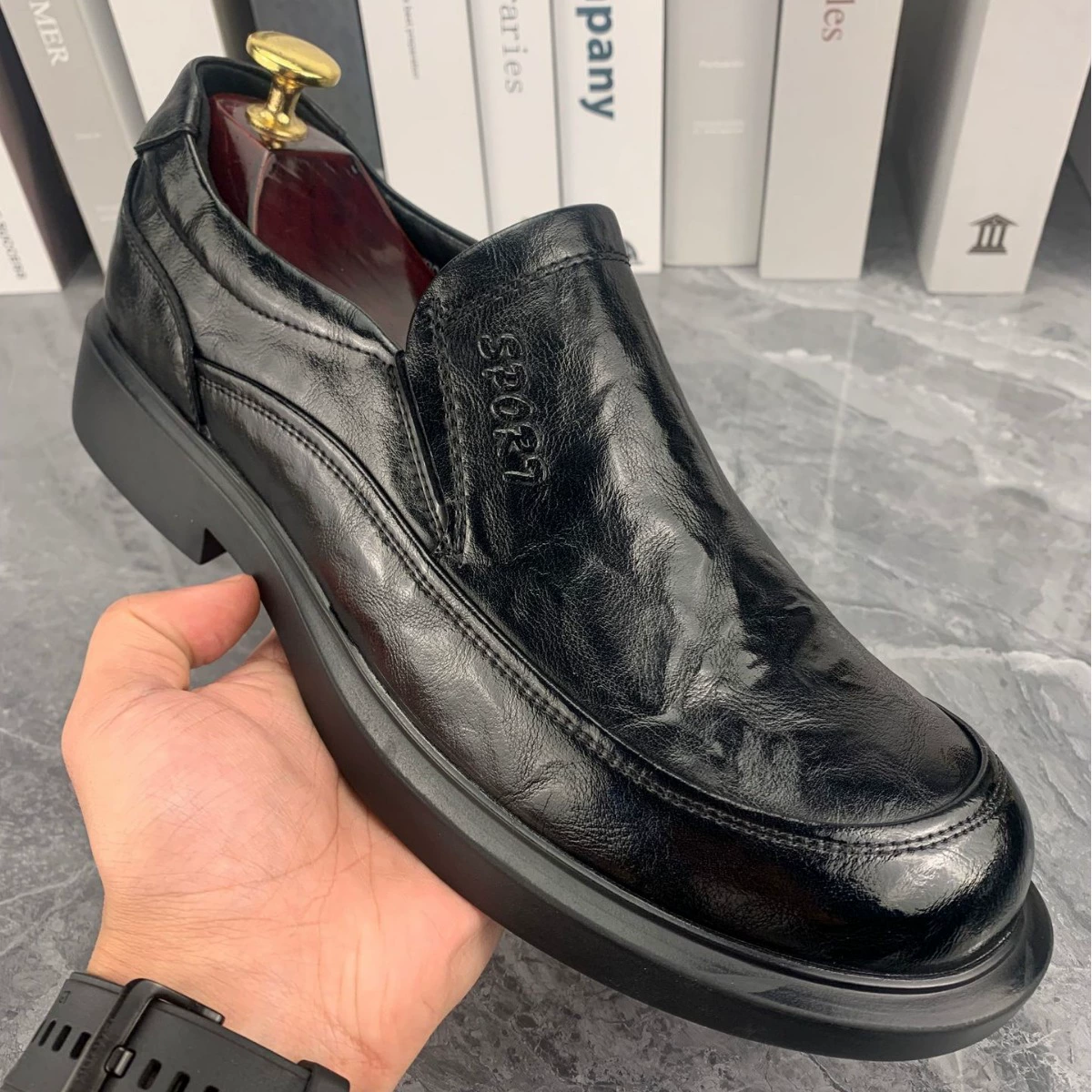 TB8838 Повседневная обувь из воловьей кожи на мягкой подошве без шнуровки, универсальная деловая кожаная мужская обувь, повседневная Однослойная обувь для мужчин