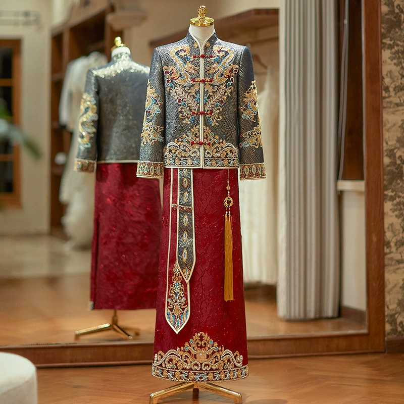 Сю Хефу Жених 2025 Новый китайский свадебное платье