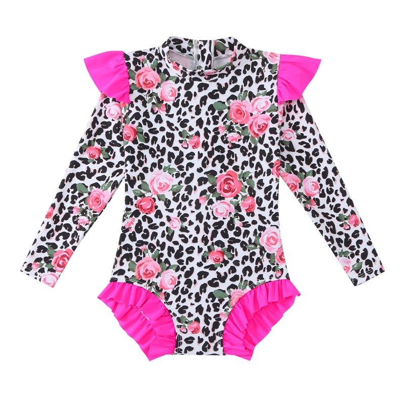 Girl's Ditsy Floral One-pieces Kids Swimwear display picture 19