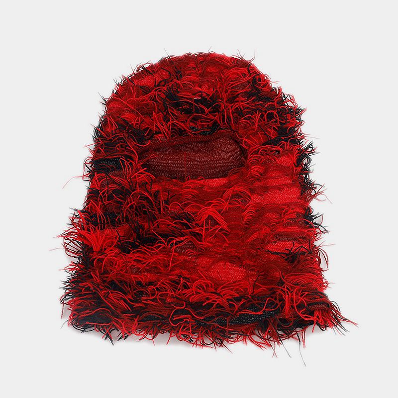 Einloch-Strickmaske, warme Gesichtsschutzmütze für den Außenbereich, lustige Sturmhaube aus Garn für Partys_voghion.com