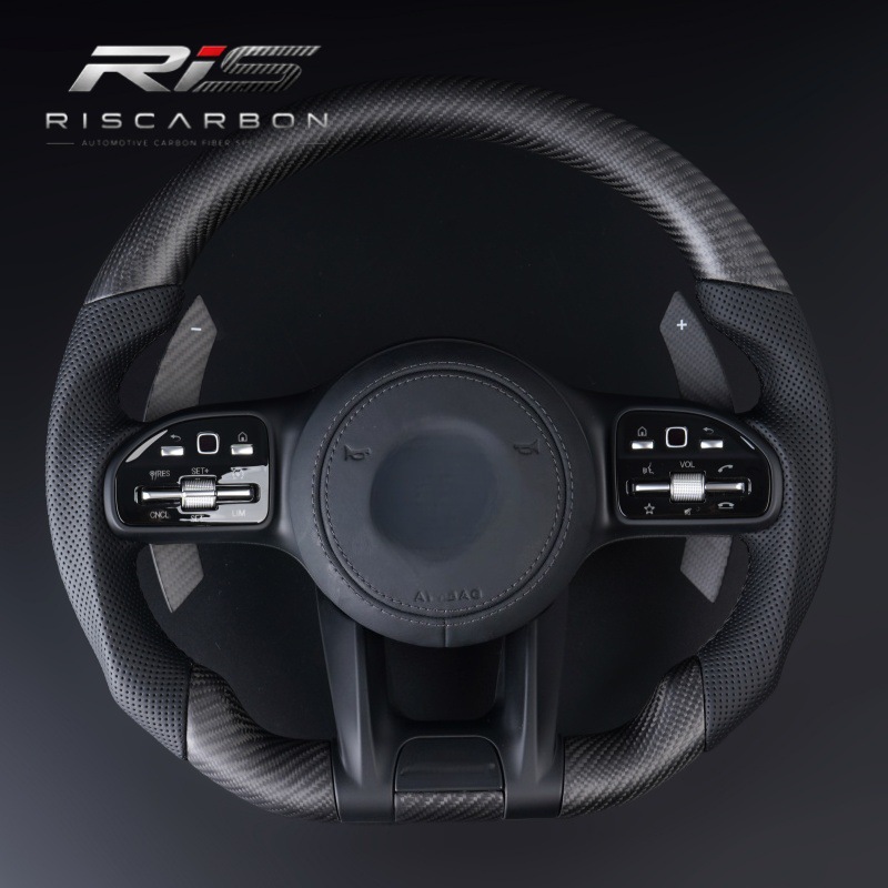Matte carbon fiber black 809 steering wheel compatible with Mercedes-Benz W204 W205 W207 W211 W213 W22