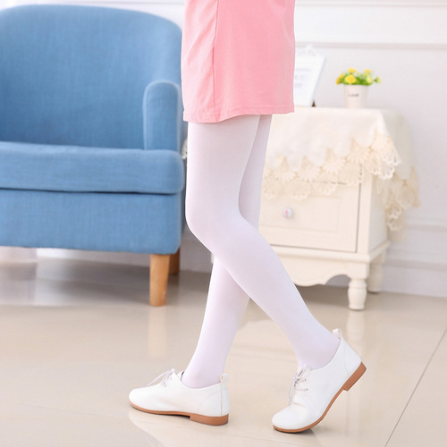 Summer and Autumn Children's Dance Pants, White, Dance Leggings, Thinner Style, Pink and Black Ballet Practice Socks