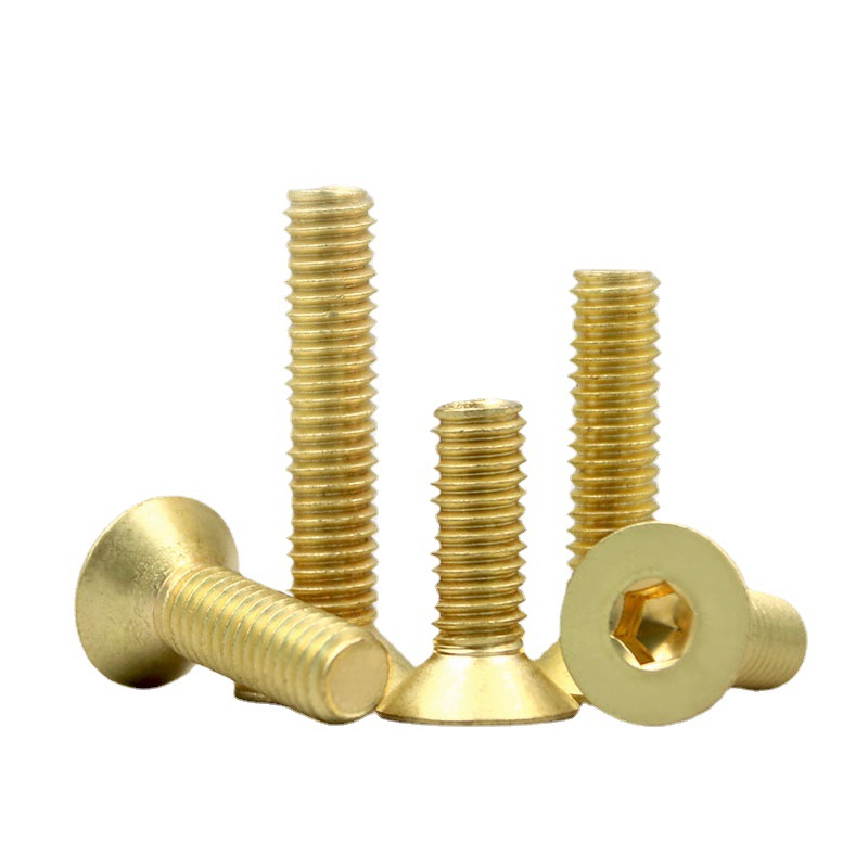 黄铜沉头内六角螺钉  铜平杯螺栓平头内六角螺丝M2M2.5M3M4M5M6M8