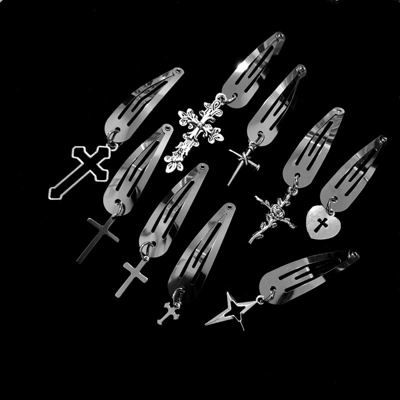 10g Weight Charm Hair Clips Hair Accessories Type 1 Piece Quantity Holiday, Street Occasion Alloy Material Cross Pattern All Seasons Season Women's Gender IG Style, Classic Style Style IG Style Classic Style Women's Cross Alloy Charm Hair Clips 1