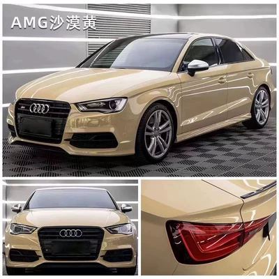 Liquid Metal Silver Car Body — Auto Color Change Film - pet-desert-yellow-152m17m-material-only