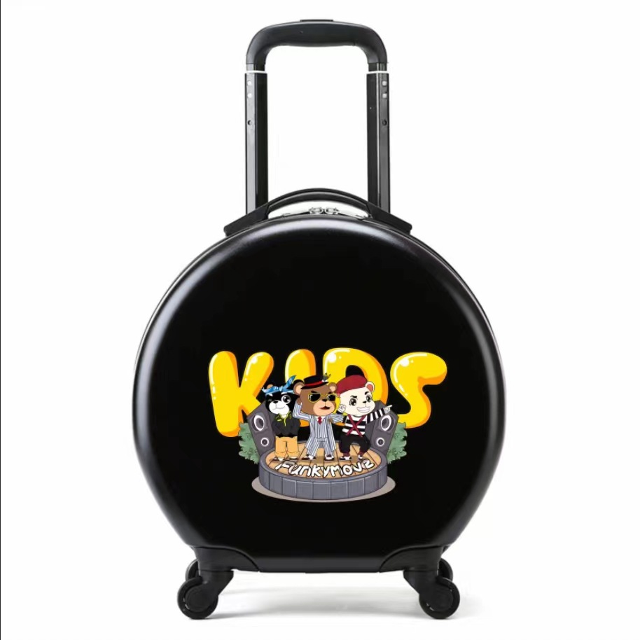 Logotipo impreso de los niños trolley gran capacidad universal rueda equipaje maleta ocio al aire libre fábrica por mayor