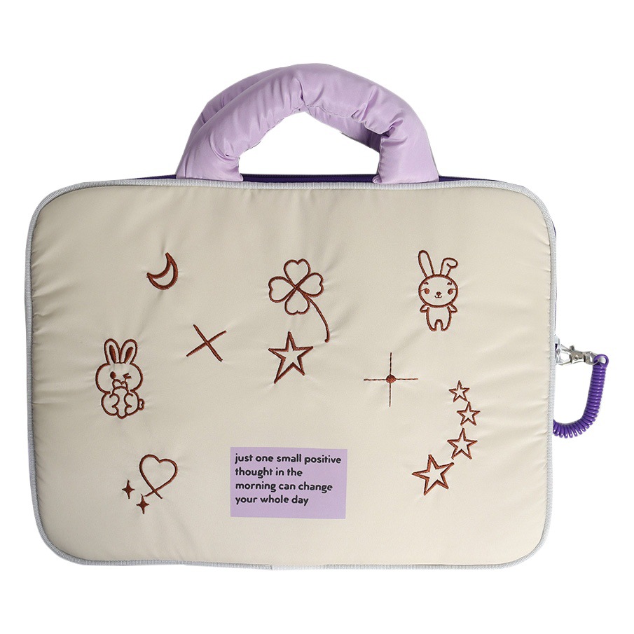 Bolsa de ordenador portátil de 14 pulgadas de algodón espacio de 11 pulgadas IPAD tableta a prueba de golpes de algodón de 16 pulgadas bordado bolsa de moda