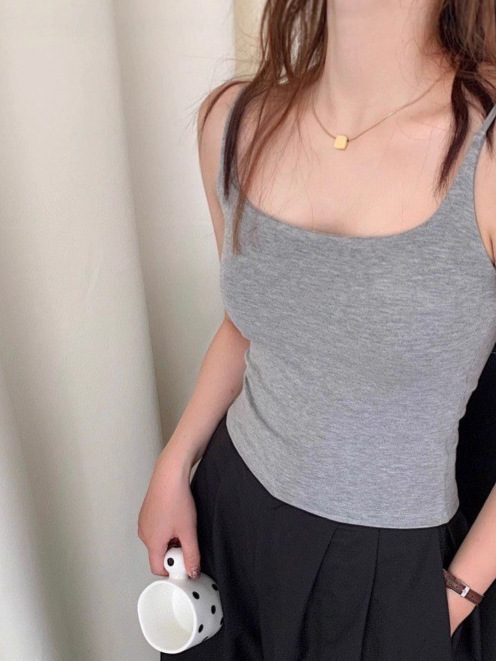 秋冬款吊带背心暖小艾702磨毛吊带保暖背心细肩带女修身内衣上衣|undefined
