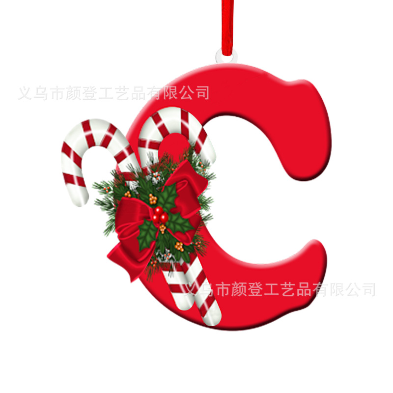 国境を越えた新しいアイデア英語のアルファベットはアクリル平面クリスマスツリーのホームパーティーの装飾プレゼントを飾っている|undefined