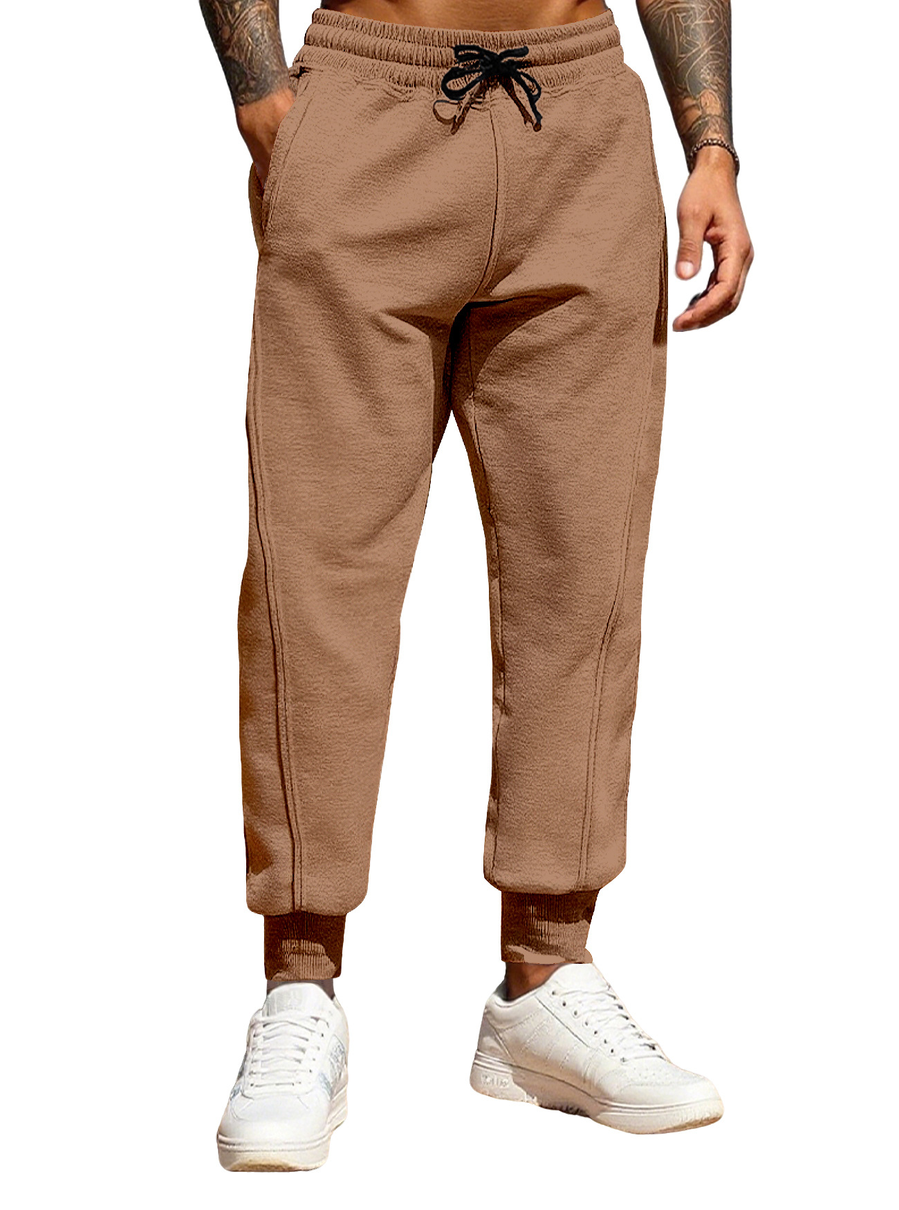 Transfronterizo Amazon hombre primavera y otoño pie elástico pantalones deportivos casuales sueltos de comercio exterior pantalones largos para correr estadounidenses image 7