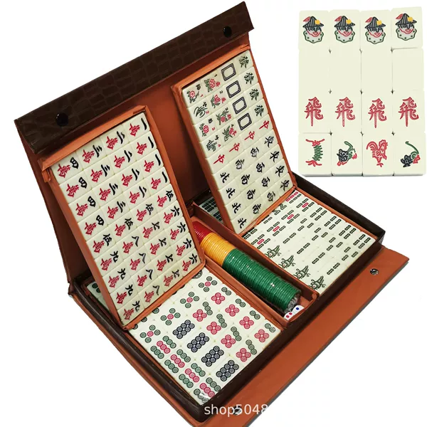 Malaysia Vietnam Singapore Medium-Sized Melamine Mahjong Tiles 30mm Multi-Color Hand-Crafted Mahjong 160 Tiles