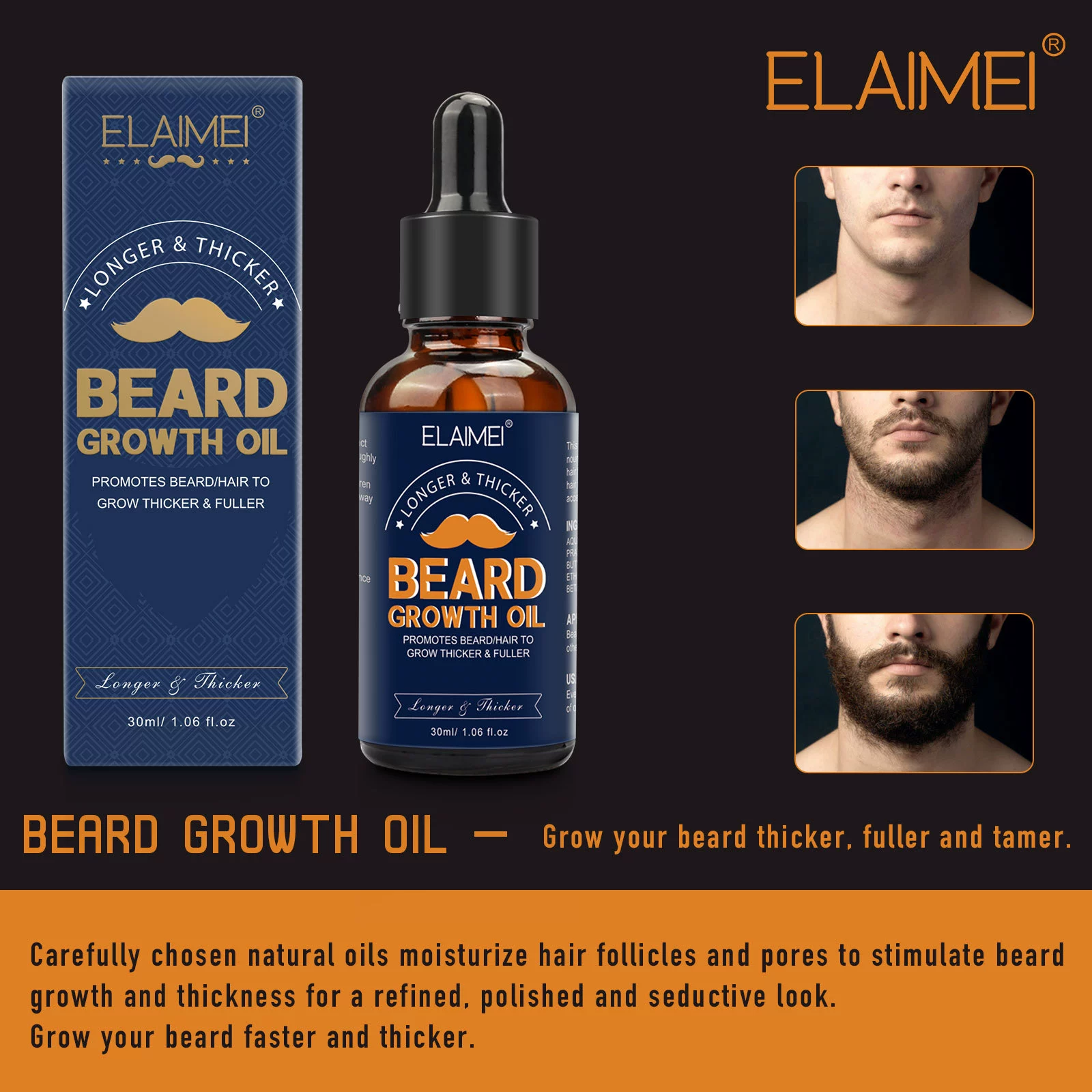 Трансграничный в наличии ELAIMEI Men's Beard Nourishing Liquid Nourishing Мягкий смягчающий Уход за волосами на лице увлажняющий 30 г