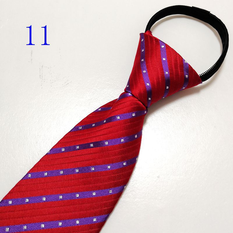 男士拉链新郎结婚红色8cm正装商务黑色免打结懒人易拉得蓝色_