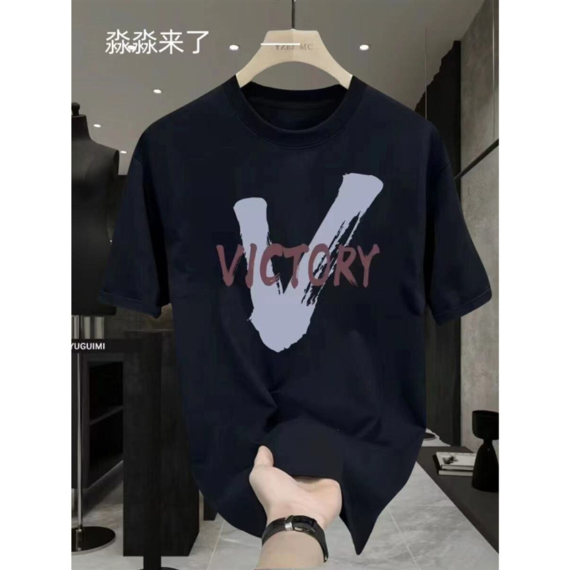 純棉短袖T恤男女款夏季潮流時尚ins字母印花寬鬆百搭上衣情侶體恤