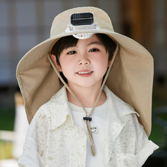 太陽能風扇帽可充電大風扇三檔調風戶外遮陽帽女兒童防曬帽男夏天