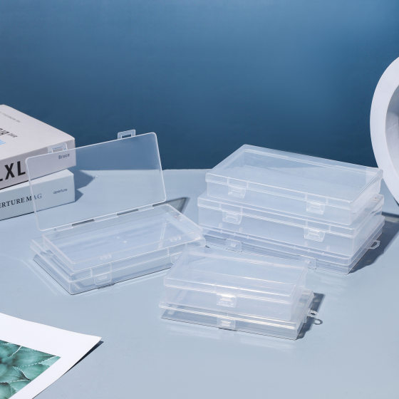 Transparent Rectangular Plastic Box Packaging Box Hand Account Sticker Stationery Teaching Aware Parts Accessories Fishing Gear Packaging Storage Box