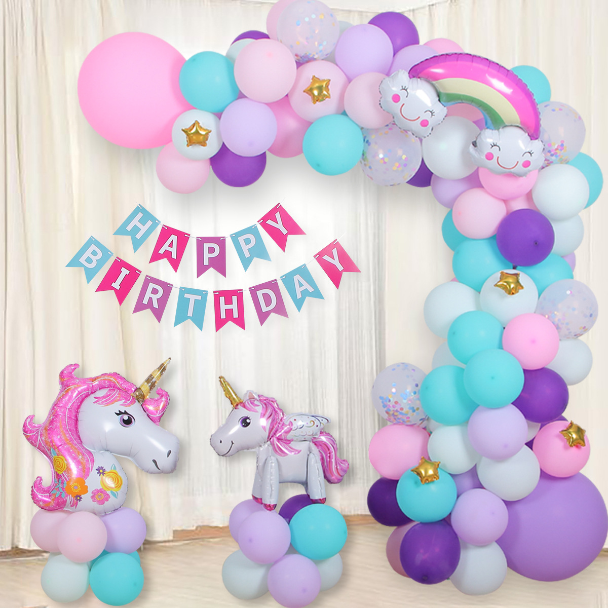 Globo decoración unicornio globo fiesta de cumpleaños para niños escena de diseño de fiesta de látex redondo de 10 pulgadas