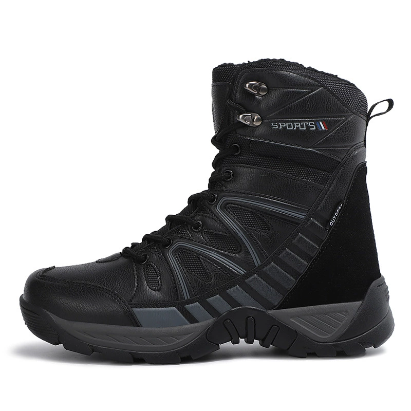 Fleece keep warm climbing footwear for training, boots for hiking, wear-resistant sports shoes