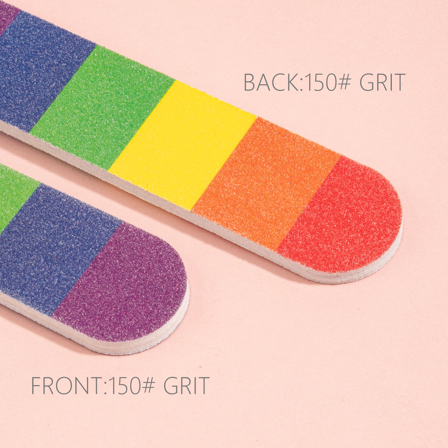 Estilo explosivo verano nuevo estilo arcoíris lima de uñas moda lindo papel de lija pulido tira de frotar lima EVA transfronteriza exclusiva