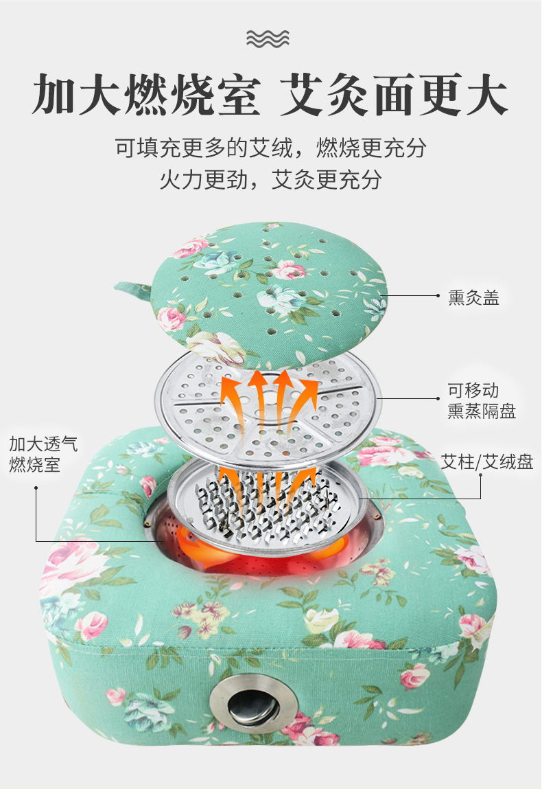 Moxibustion Stool Seat Zuo Jiu Yi Square Pouf with Temperature Control for Home Warming Care quality and texture
