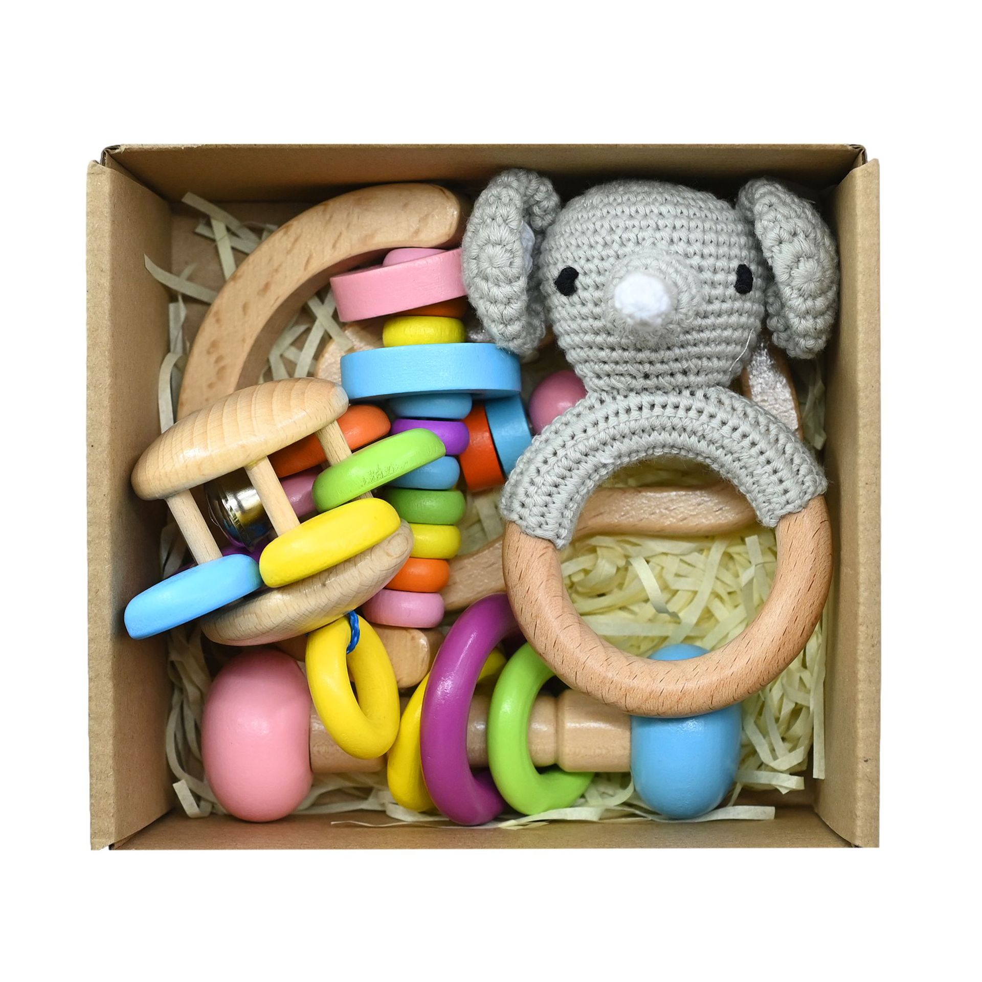 작은 머리 회색 코끼리 선물 상자