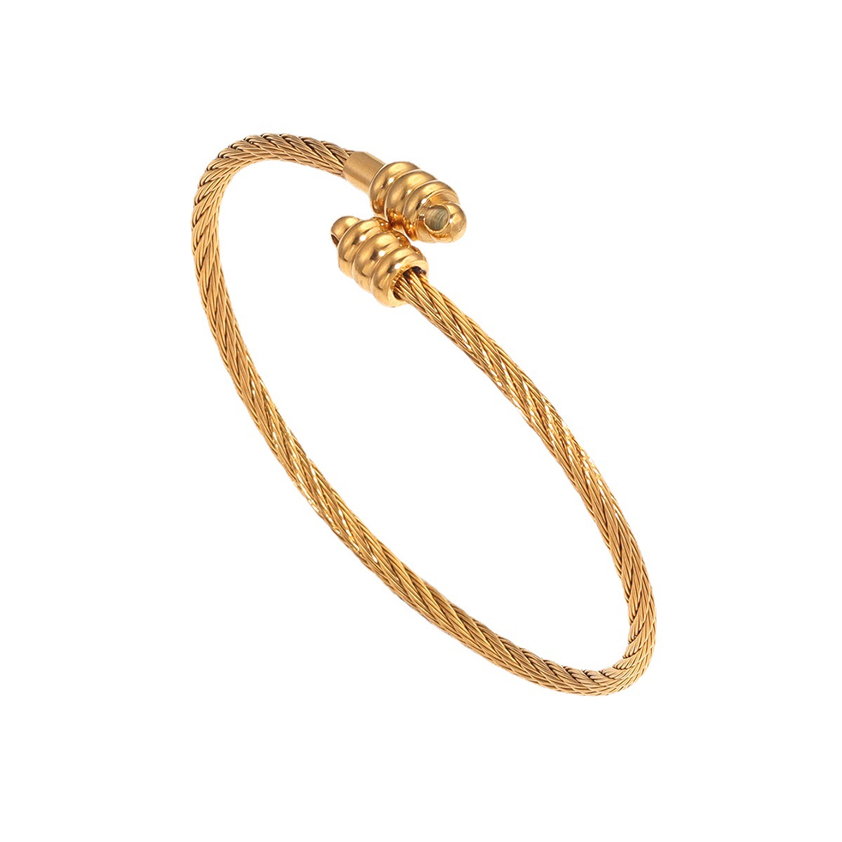 Acero inoxidable espiral ajustable pulsera DIY ajustable bobina pulsera accesorios vacío grado