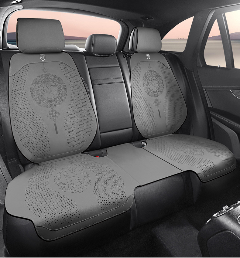 National Fashion Chinese Knot Car Seat Cushion Suede Four Seasons Universal Small Man Waist Half Bag Summer Suede Saddle Cushion Only