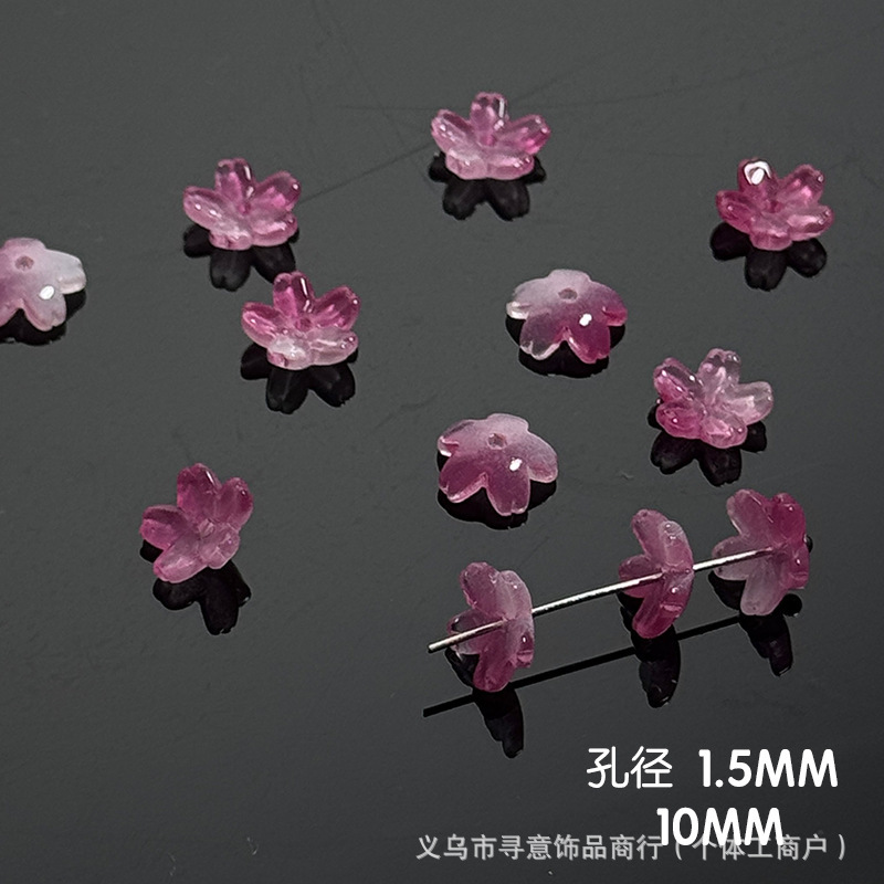 ブレスレット人気の釉薬花 10 ミリメートル 5 花びら桜手作り古代スタイルのヘアピン韓服 diy ジュエリーアクセサリー|undefined