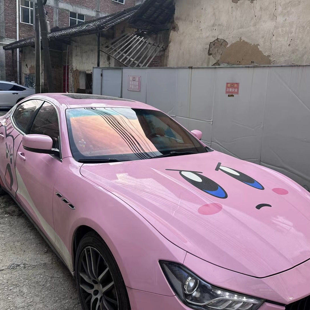 Red Rose Purple Colorful Car Film Full Car Side Rear Baffle Film High Heat Insulation Sunscreen Color Film Wholesale Cross-border Hair