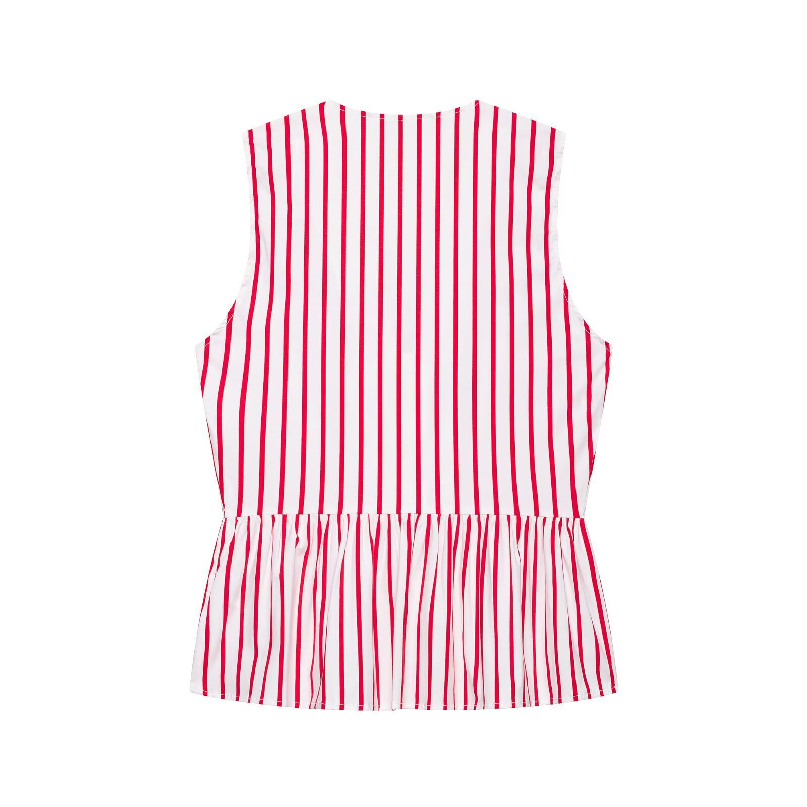 ZAZA hecho en casa estilo europeo al por mayor ropa de mujer de moda temperamento de cordón hebilla a rayas chaqueta 3897120