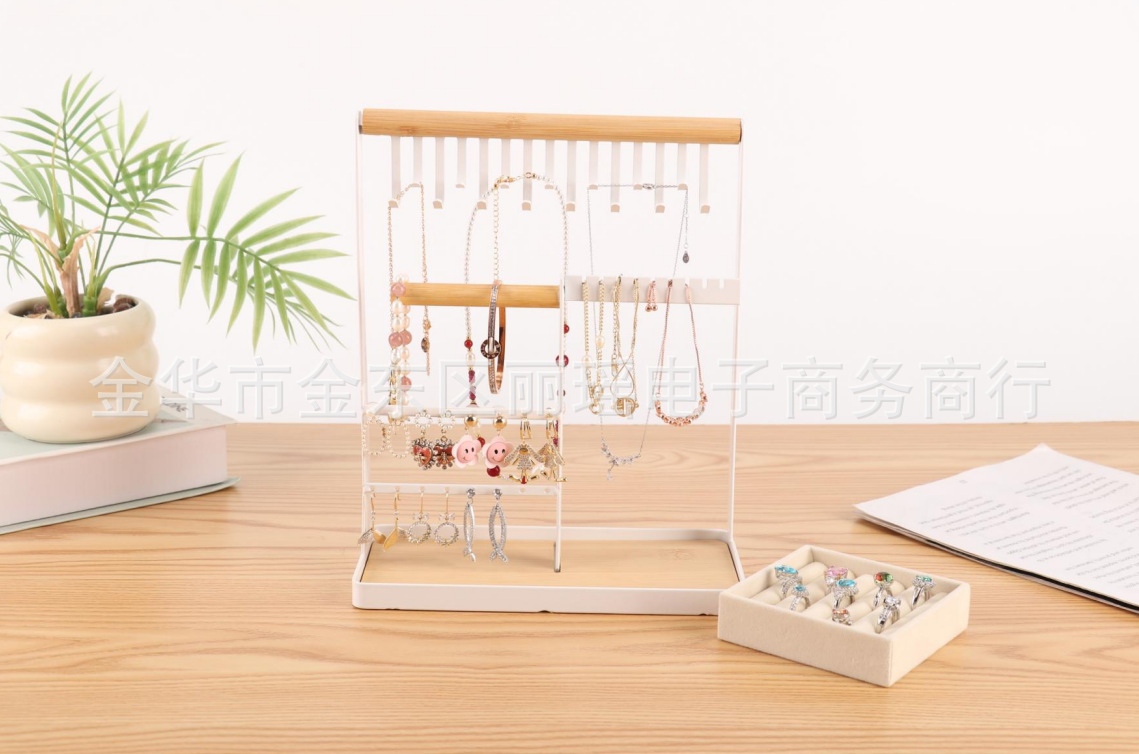 Sala de estar transfronteriza de escritorio doméstico percha de joyas estante de estante multifuncional estante de almacenamiento de video estante de joyas image 6