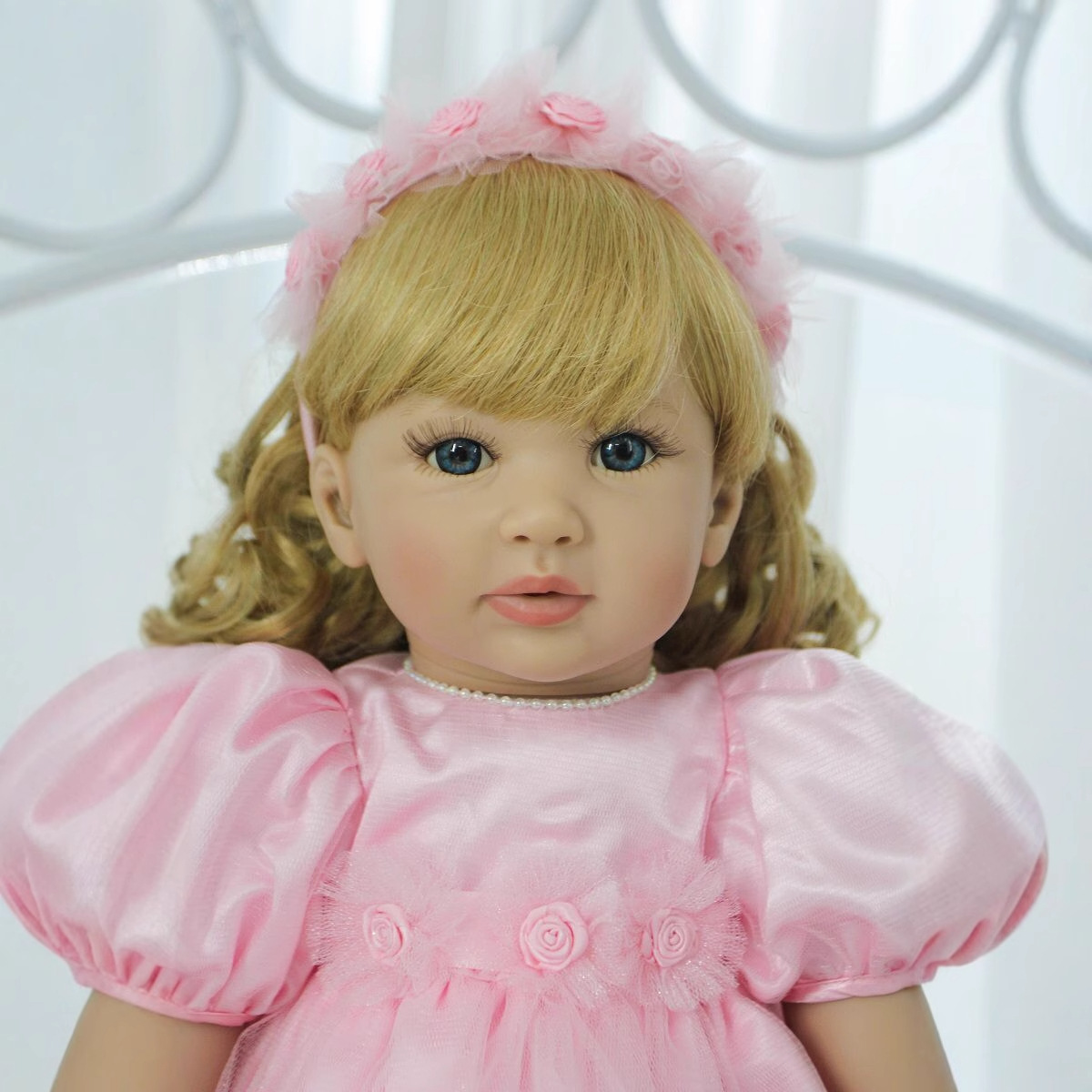 Npk60cm Rosa princesa muñeca renacido niño princesa