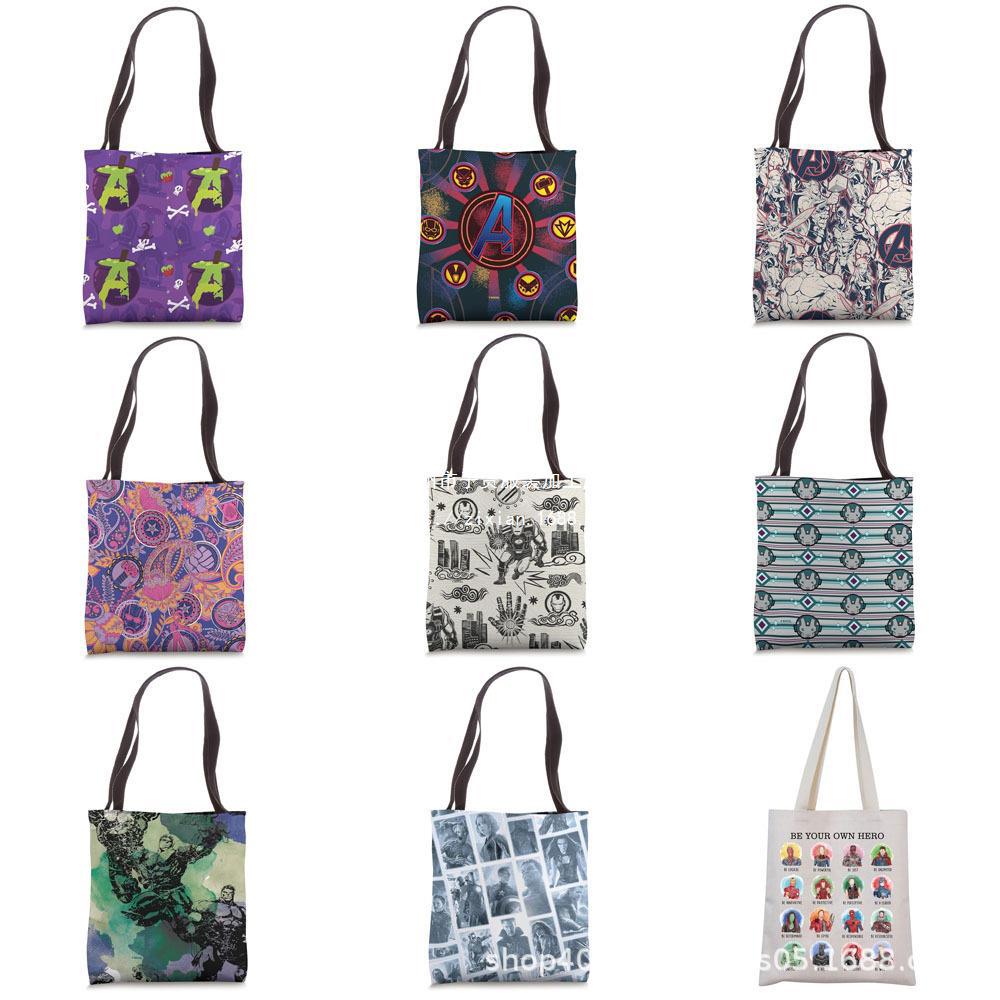 复仇者联盟帆布包卡通原宿周边单肩包可爱女生时尚手提包袋斜挎包