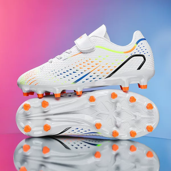 School football shoes, men's athletic cleats, breathable, for elementary school students, with rotating buckle, for outdoor training, and designed for playing with small balls